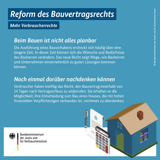 Reform des Bauvertragsrechts: Mehr Verbraucherrechte Reform des Bauvertragsrechts: Mehr Verbraucherrechte